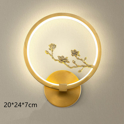 Modern Zen Round Copper Wall Lamp