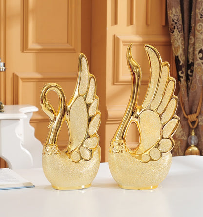 Gold-Plated Swan Ornaments