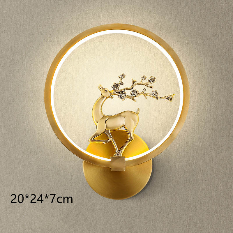 Modern Zen Round Copper Wall Lamp